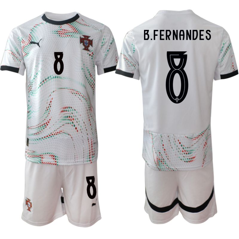 Men 2025-2026 Season Portugal away White #8 Soccer Jersey